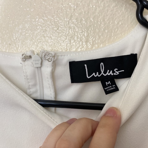 Lulu’s toast to you sleeveless white cut out skater mini dress - Picture 5 of 12